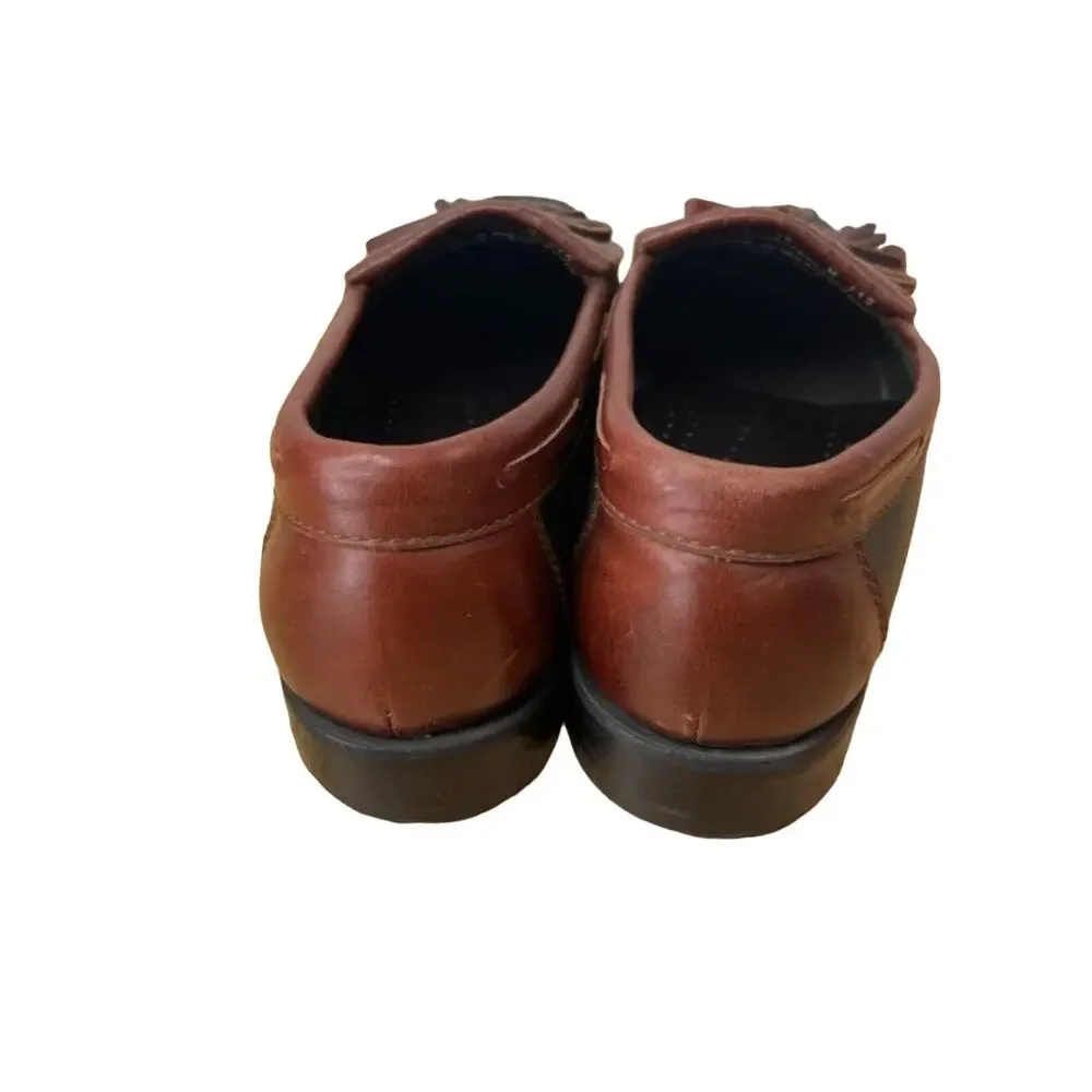 Johnston & Murphy Shoes Men 10 Leather Tassel Loafers Dress Shoe Two Tone